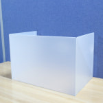 비말차단 책상 가림판 PP 투명 안티 코로나 가림막 칸막이 스크린 사무실 학원 독서실 유치원 식당 급식 식탁 테이블 3단 비말차단막  1t 가로... 