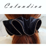 [Calandiva] 메탈볼 은하수 벨벳 포니테일 곱창 헤어끈 : Calandiva