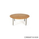 마운트리버 포폴딩 라운드 우드테이블 M L 비너증정 우드테이블 원형테이블 좌식테이블 캠핑테이블 접이식테이블 : 샤인캠핑 스토어