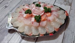 [모듬 모둠회 민어/광어/연어 ]회 600g(3-4인용) : 인천 태성수산