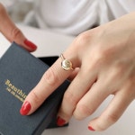 14K 18K 빅볼 파이프 링반지 : 뷰띵