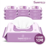 [스마트에코] 스마트에코 물티슈 120매 캡형 10팩(베이직플러스) : 더블에이인터내셔널