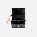 디올 레이디디올 램스킨 반지갑 블랙 S0181ONMJ_M900 : 씨엘런던