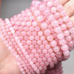 비즈공예 장미수정 (로즈쿼츠) 4mm 팔찌만들기 비드 재료 원석비즈 부자재 beads : 미라클스톤