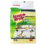 3M 업소용 스카치브라이트 다목적 스펀지 수세미 항균 HACCP 해썹 전용 설거지용 5매 : 조리화짱119