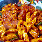 20년 전통 춘천닭갈비 국내산 냉장 닭다리살 수제양념 (야채포함) 1kg : 춘천닭갈비 진웅유통