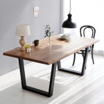 오크나무 원목 리빙다이닝 4인용 6인용 우드슬랩 스타벅스 테이블 180x100 : Standing Tiger