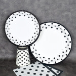 파티테이블 패키지 라인도트 블랙 : 파티마트