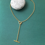 [삿치] BAR Y DROP CHAIN NECKLACE 바 스틱 와이드롭 체인 목걸이 : 삿치부티크