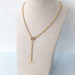 [삿치] BAR Y DROP CHAIN NECKLACE 바 스틱 와이드롭 체인 목걸이 : 삿치부티크