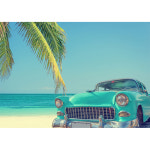 DPG-043 클래식 빈티지 하늘색 자동차 쿠바 하바나 랜드마크 포토그라피 팝아트 포스터 A4 가로형 : 조이포스터