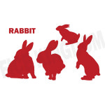 오피스왕국 토끼 RABBIT1 그래픽스티커 동물스티커 : 오피스왕국