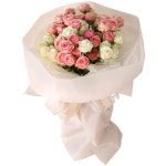 미니핑크화이트 장미꽃다발 ST-C302 로즈데이꽃배달 당일배송 로즈데이선물 장미이벤트 119플라워 : 119플라워