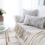 코지코튼 썸머플라워 린넨텐셀 쿠션커버 & 허리쿠션 : 코지코튼