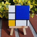 그림액자 미니 명화 캔버스 이젤 세트 - 몬드리안 시리즈 02 : 소소마켓샵