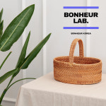 감성 핸드메이드 라탄 공예 피크닉 바구니 발리 가을 인테리어 소품 카페 촬영 오브제 : 보네르LAB