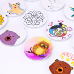 체험 활동 민화 돌봄 휴대용 거울 꾸미기 유치원 소근육 어린이 유아 엄마표 미술 단체 학습 미술 놀이 교실 diy  원형 아동 방과후 교재 : 클릭해바