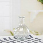 반 빗금 무늬 투명 유리병 수경재배 VASE : 미미네아쿠아