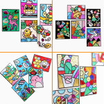 미술교재 수업 방과후 돌봄 유치원 diy 단체 FOIL 어린이 유아 성탄절 만들기 꾸미기 초등 교실 놀이 동물 민화 크리스마스 반짝이 : 클릭해바