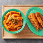 레트로 분식 분식집 멜라민 떡볶이 그릇 쑥색 순대 튀김 접시 스낵사라 : 쿡샵