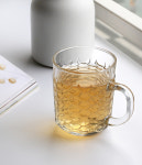 홈카페 무늬 글라스 베르 시레나 머그컵 320ml 데일리 손잡이 아이스커피 유리 머그잔 : ANDMORE
