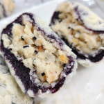 부산 떡집 수제 백앙금 흑미찹쌀떡 달지 않은 식사대용 영양 간식 개별포장 떡 70g 10개 : 미소떡방앗간