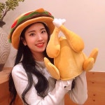 치킨 모자 닭다리 통닭 모자 가장 쓸데없는 쓸모없는 팬싸템 웃긴 재밌는 마니또 생일 선물 : 마블스타즈