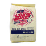무궁화 파워 넘버원 가루세제 800g 12개 세탁 가루 비누 찬물전용 강력한 세정력 : 대명크린