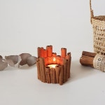 시나몬 티라이트 캔들 홀더 받침 촛대 계피 인테리어 방꾸미기 : 시월향