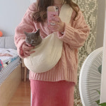애견 슬링백 백팩 포대기 배낭 켄넬 강아지 고양이 강아지 외출 가방 애완동물 백팩 외출 고양이 가방 : 스토어밍밍