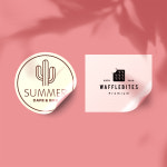 로고스티커 로고인쇄 주문제작 스티커 1000매 - 유광코팅 화이트 40mm : 페이퍼온