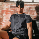 블랙몬스터핏 남자 기능성 머슬핏 헬스 반팔 티셔츠 BM200217 : 블랙몬스터핏