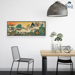 산수화 민화 도안 풍경 그림 그리기 일월오봉도 일반용지 원본 : 율아트