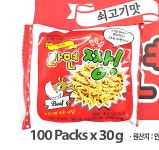 갑이식품 - 5578 | 라면짱 30g 100개입 한박스 갑 통(추억의 맛 문방구 불량식품 수입과자 군것질 간식) : 잡화아재