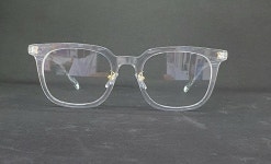 빅사이즈 투명안경테 사각코받침뿔테 H5373 투명화이트 : OPTICAL MANIA