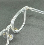 빅사이즈 투명안경테 사각코받침뿔테 H5373 투명화이트 : OPTICAL MANIA