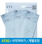 늘푸른 황사마스크 KF80 보건용마스크 개별포장 화이트대형 1ea : 빅세이프티
