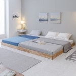 핀란디아 참죽나무 저상형 침대 프레임 오동 원목 평상형 매트리스 깔판 패밀리 받침대 S : 핀란디아