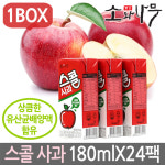 동원 소와나무 스콜 사과주스 180mlx24개 과즙음료 : 큐마트솔루션