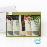 밥할때 5종세트 설선물세트 명절선물세트 답례품 380g×4+250g+1 (톳,다시마,표고,녹차,쌀눈) : 농업회사법인명성제분주식회사