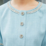 [수입] 1+1 스카이블루 트위드라인 투피스 / 하객룩 여름정장 세트 MAMA-0168 : 마리마린