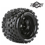 L-T3322BCH MT-UPHILL 3.8인치 MFT(안티도넛) 몬스터 타이어 본딩완료(1/2인치옵셋 2개, 반대분)블랙크롬휠 17mm 레보 서밋 이맥스 E6... 