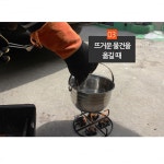 오븐그릴캠핑바베큐숯불구이화로 뜨거운거잡는 소가죽안전장갑 : 풀하우스팜