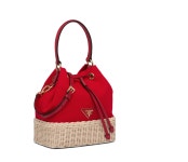 (여러 칼라) 프라다 플라쥬 위커 및 캔버스 버킷백 Prada Plage wicker and canvas bucket bag : AT SSONG