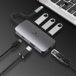 c타입 허브 멀티허브 6in1 USB 3.1 HDMI 썬더볼트 맥북 애플 dock : 한스 팩토리