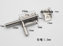 GONGSIN 스텐오도시 양방향 빗장 자물쇠 열쇠 GS-K09 : 철물나와라