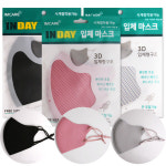 아임케어 인데이 입체마스크 블랙마스크 방한대 검정마스크 3D 입체형 사계절용 10개 : 누리팜