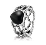 판도라 미 아모르 반지 Mi Amor 190874ON 오닉스 블랙 하트 링 60호 : 비파샵