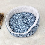 [쓰리몰] 강아지 쿠션 반려견 원형 극세사 방석 블루 애견 용품 : shinyoung