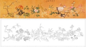 사계절의 꽃 근대서화전 민화 도안 그리기 공모전 수업자료 그림선물 거실인테리어 : 본그라미
